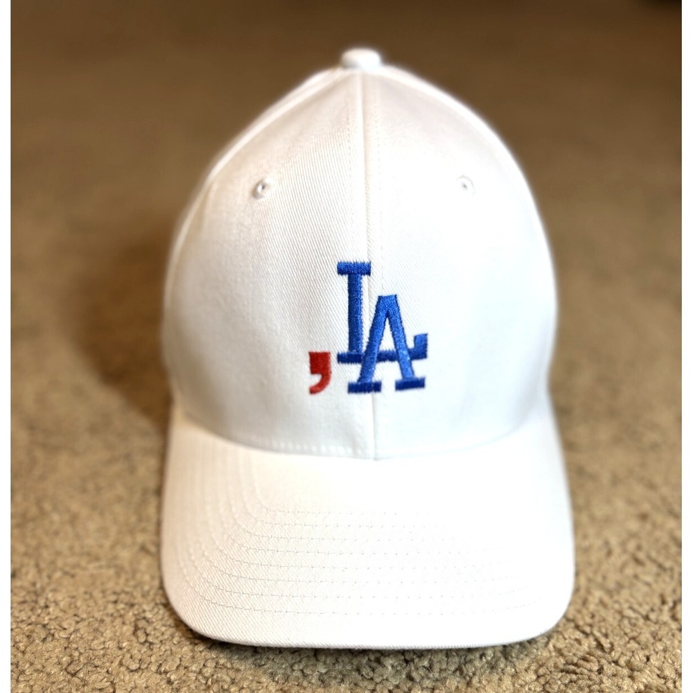 Flexfit LA Dodger Baseball Hat White Embroidered SM/MED